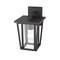 Z-Lite Seoul 1 Light Outdoor Wall Sconce, Black & Clear 571S-BK - alternate 5